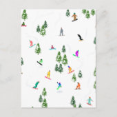 Freeride Snowboard Snowboarder Snowboarding Briefkaart (Voorkant)