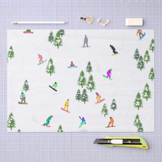 Freeride Snowboard Snowboarder Snowboarding Tissuepapier (Craft)