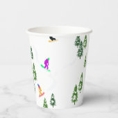 Freeride Snowboarder Snowboarddesign Papieren Bekers (Achterkant)