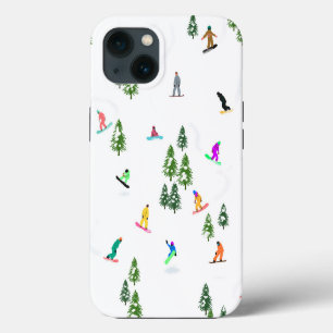 Freeride-snowboarder Snowboarden Illustratie iPhone 13 Hoesje