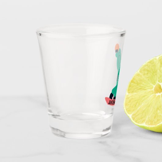 Freeride snowboarder snowboarden shot glas (Links)