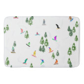 Freeride Snowboarder Snowboarding Illustratie Badmat (Voorkant)
