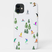 Freeride Snowboarder Snowboarding Illustratie Case-Mate iPhone Case (Achterkant)