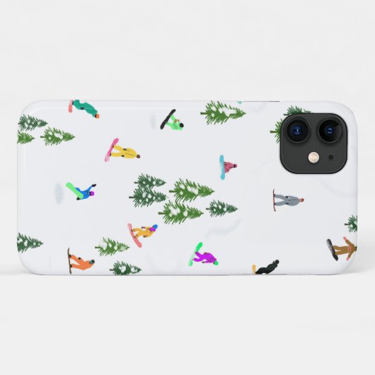 Freeride Snowboarder Snowboarding Illustratie Case-Mate iPhone Case (Achterkant (horizontaal))