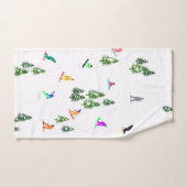 Freeride Snowboarder Snowboarding Illustratie Handdoek (Handdoek)