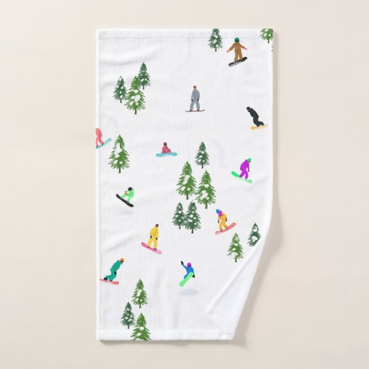 Freeride Snowboarder Snowboarding Illustratie Handdoek (Handdoek)