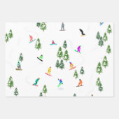 Freeride Snowboarder Snowboarding Illustratie Inpakpapier Vel (Voorkant 3)