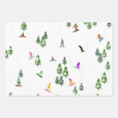 Freeride Snowboarder Snowboarding Illustratie Inpakpapier Vel (Voorkant 2)