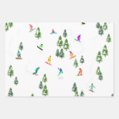 Freeride Snowboarder Snowboarding Illustratie Inpakpapier Vel (Voorkant)