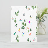 Freeride Snowboarder Snowboarding Illustratie Kaart (Staand voorkant)