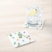 Freeride Snowboarder Snowboarding Illustratie Kartonnen Onderzetters (Insitu)