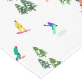 Freeride Snowboarder Snowboarding Illustratie Korte Tafelloper (Hoek)
