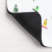 Freeride Snowboarder Snowboarding Illustratie Muismat (Hoek)