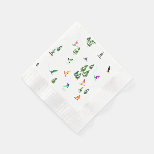 Freeride Snowboarder Snowboarding Illustratie Servet (Hoek)