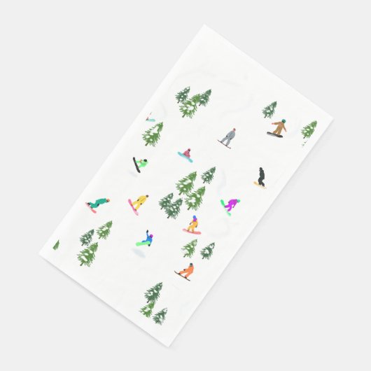 Freeride Snowboarder Snowboarding Illustratie Servet (Hoek)