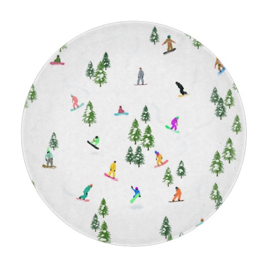 Freeride Snowboarder Snowboarding Illustratie Snijplank (Voorkant)
