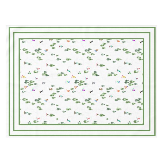 Freeride Snowboarder Snowboarding Illustratie Tafelkleed (Voorkant (Horizontaal))