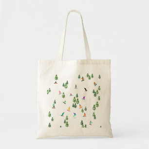 Freeride Snowboarder Snowboarding Illustratie Tote Bag