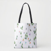 Freeride Snowboarder Snowboarding Illustratie Tote Bag (Voorkant)