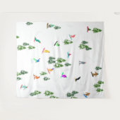 Freeride Snowboarder Snowboarding Illustratie Wandkleed (Voorkant (horizontaal))