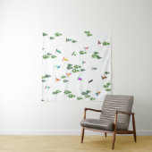 Freeride Snowboarder Snowboarding Illustratie Wandkleed (In Situ (horizontaal))