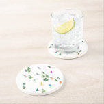 Freeride Snowboarder Snowboarding Illustratie Zandsteen Onderzetter<br><div class="desc">Koel-witte illustratiekunst met kleurrijke sneeuwboarders,  sneeuwboarden in bergen onder pijnbomen,  sparren,  vette bomen op vers sneeuwpoeder. Snowboard en xmas buitensport in een winterbos. Snowboarder giften. Snowboardkerstdecor.</div>