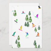 Freeride-snowboarders snowboarden met Kerstmis  Kaart (Voorkant / Achterkant)
