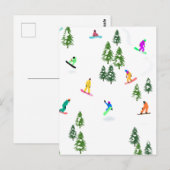 Freeride Snowboarders Snowboarding Winter Briefkaart (Voorkant / Achterkant)