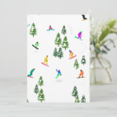 Freeride Snowboarders Snowboarding Xmas Kaart (Staand voorkant)