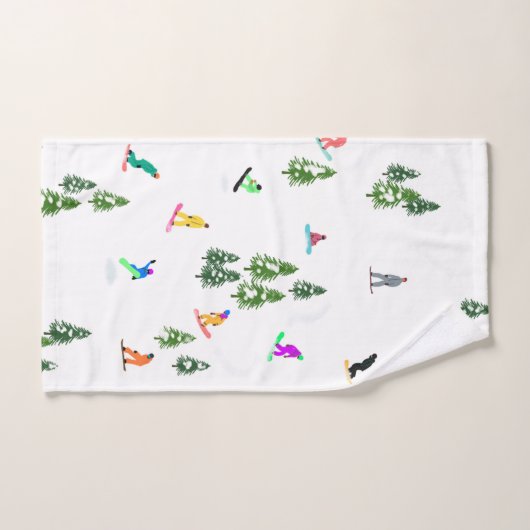 Freeride Snowboarders Snowboardontwerp Bad Handdoek (Handdoek)