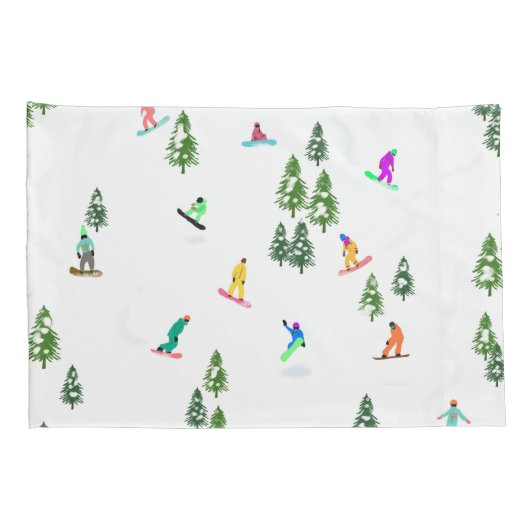 Freeride Snowboarders Snowboardontwerp Kussensloop (Achterkant-Rechts)