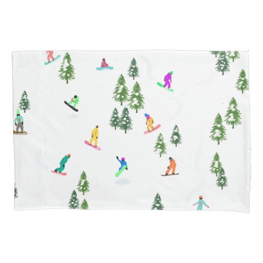 Freeride Snowboarders Snowboardontwerp Kussensloop (Voorkant-Links)