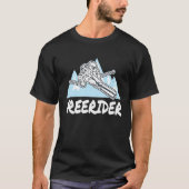 Freerider Powder Skiing Freeriding T-shirt (Voorkant)