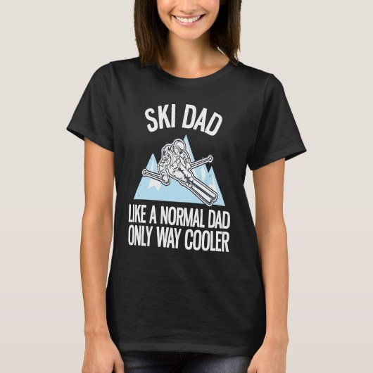 Freeriding Alpine Skiing Ski Dad  2 T-shirt (Voorkant)