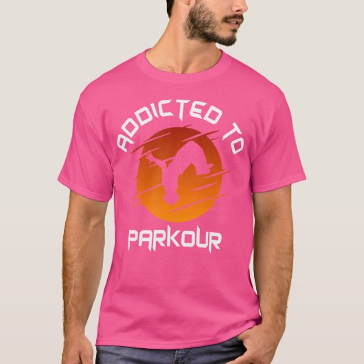 Freerunner Freerunning verslaafd aan Parkour T-shirt (Voorkant)