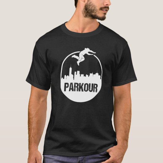 Freerunning Parkour Gratis hardlopen T-shirt (Voorkant)