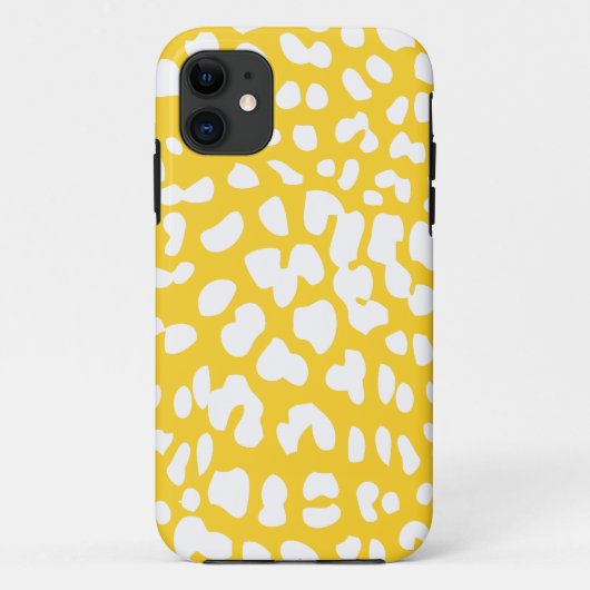 Freesia and White Leopard Print iPhone 5 Hoesje (Achterkant)