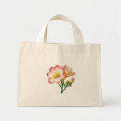 Freesia bloem ontwerp mini tote bag (Voorkant)