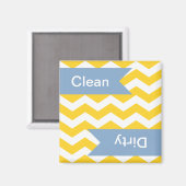 Freesia Chevron Clean - Dirty Dishwaser Magnets Magneet (Voorkant / Achterkant)