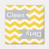 Freesia Chevron Clean - Dirty Dishwaser Magnets Magneet (Voorkant)