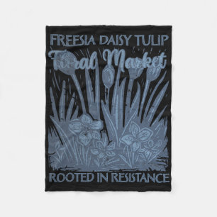 Freesia daisy tulp geworteld in weerstand subtiel fleece deken