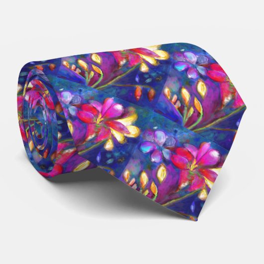 Freesia Floral Stropdas (Opgerold)