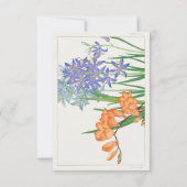 Freesia Flower Japans Woodblock Art van Tanigami Kaart (Voorkant)