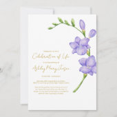 Freesia-herdenkingsdienst Kaart (Voorkant)