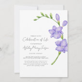 Freesia-herdenkingsdienst Kaart (Voorkant)