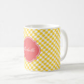 Freesia Houndstooth Monogram Mok (Voorkant rechts)