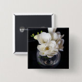 freesia night cup vierkante button 5,1 cm (Voorkant /achterkant)