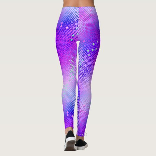 Freesia Paars Blacklight Leggings (Achterkant)