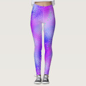 Freesia Paars Blacklight Leggings (Voorkant)