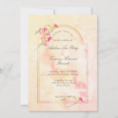 Freesia Sunset Peach Waterverf Kaart (Voorkant)